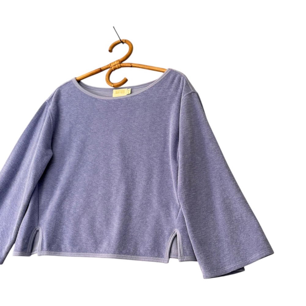 Nation LTD | Fallon Terry Cloth Popover in Wedgewood Size‎ XS - Picture 5 of 13